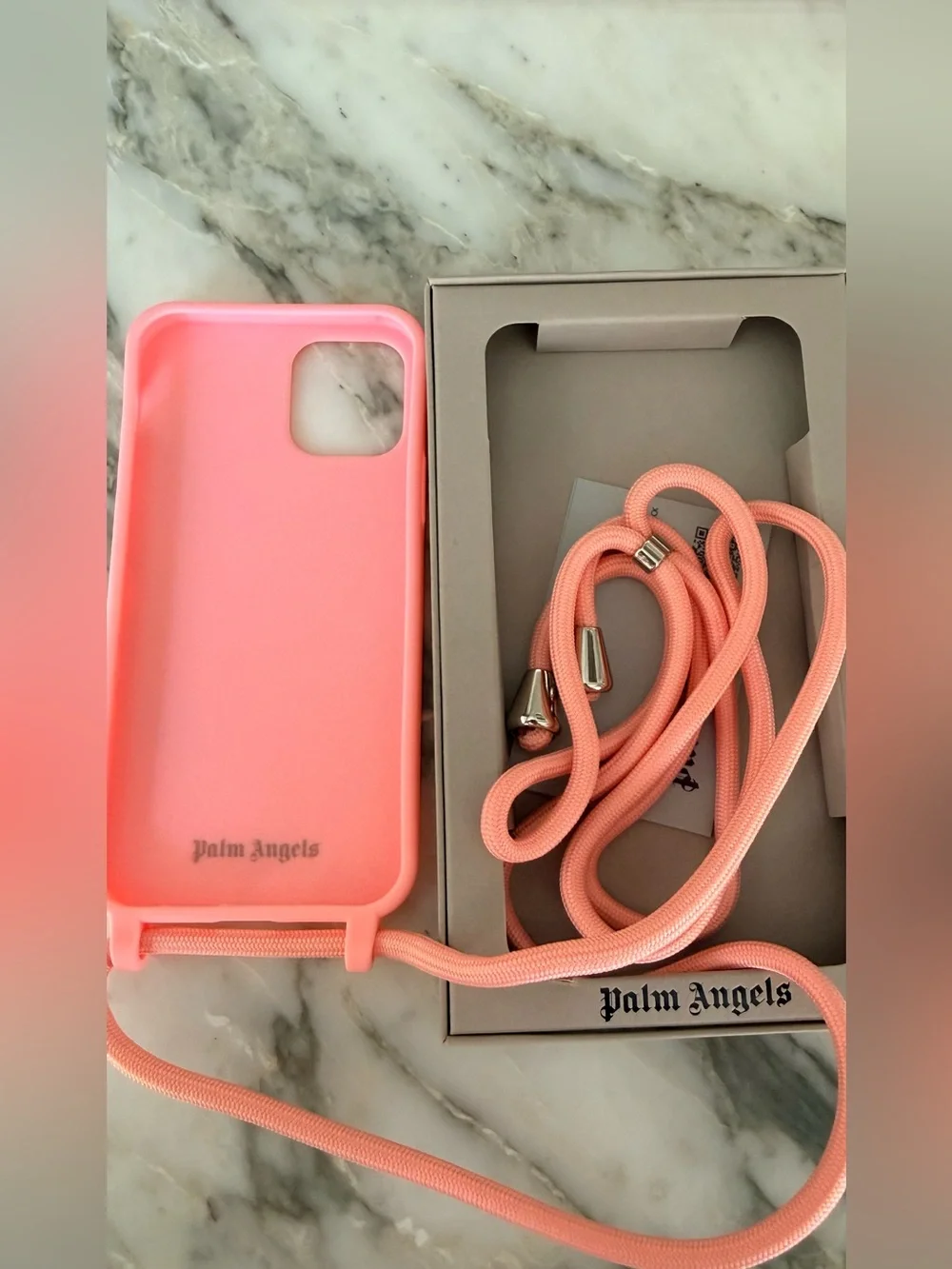 Palm Angels Pink Teddy Bear Phone Case With Lanyard Nib 12 Pro